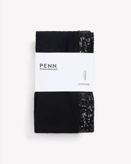 Responsible, Black Legging with Sequins - PENN. Essentials
