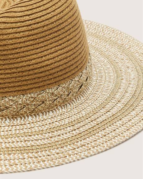 Metallic-Thread Straw Hat