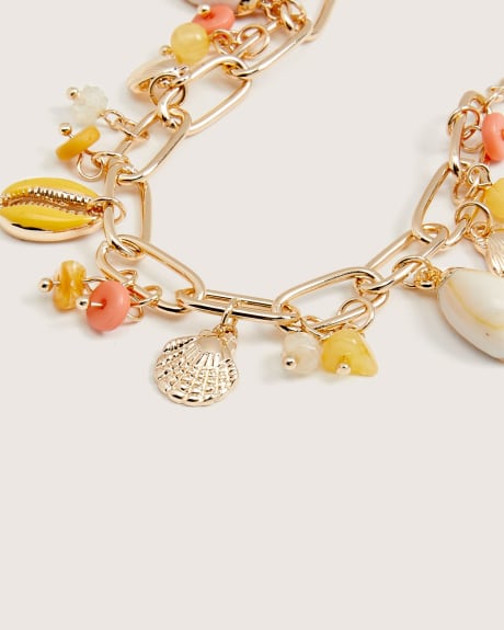 Chain Bracelet with Shell Charms
