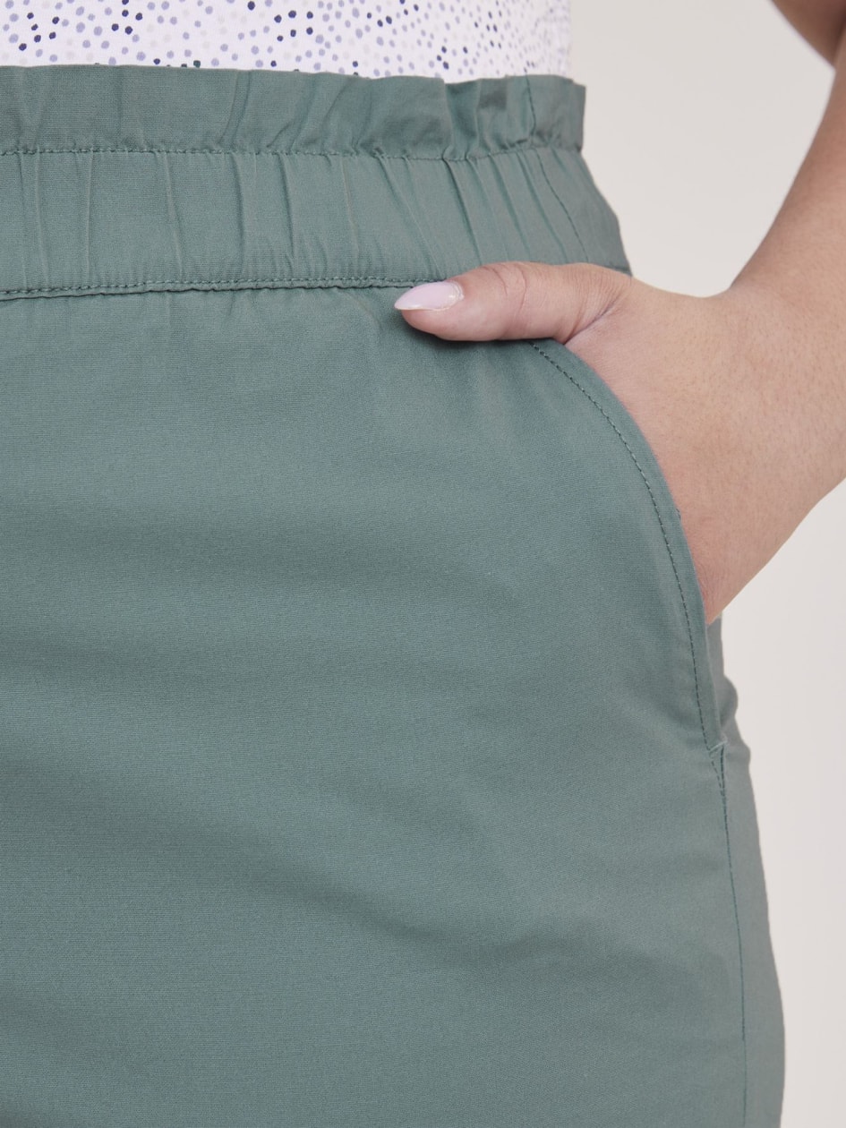 Pantalon à taille élastique en coton