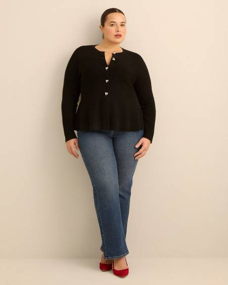 Responsible, Long-Sleeve Peplum Sweater