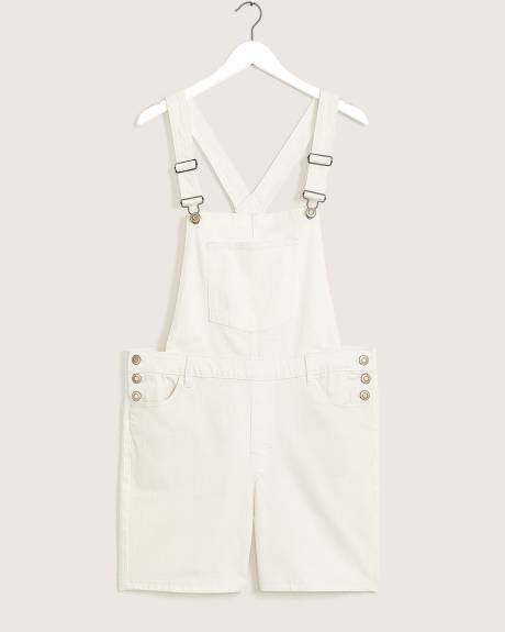Salopette courte en denim, coupe 1948, blanche, tissu responsable - d/C JEANS