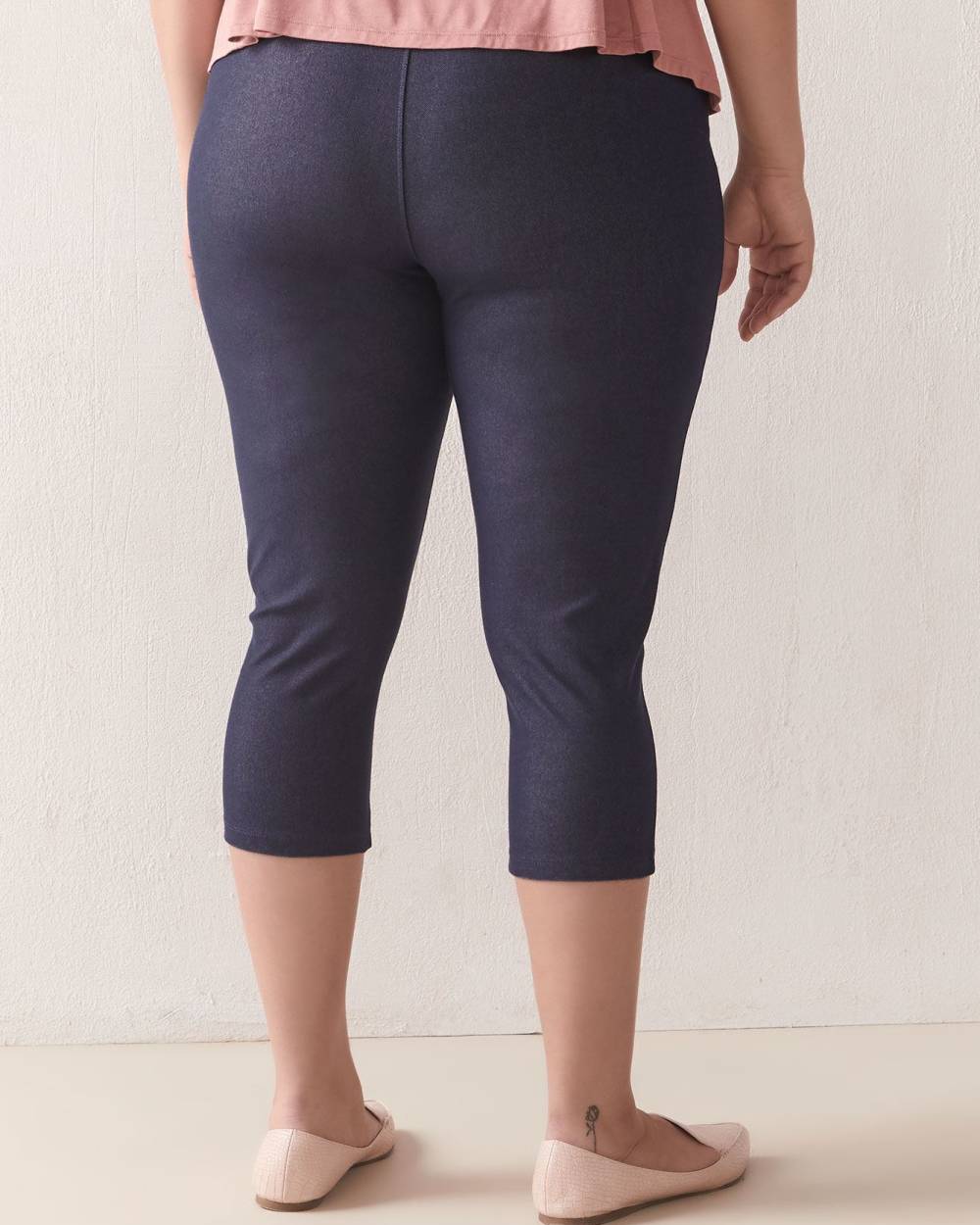 Solid Denim Capri Legging Addition Elle Penningtons