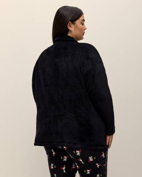 Manteau noir duveteux de Snoopy - ti Voglio