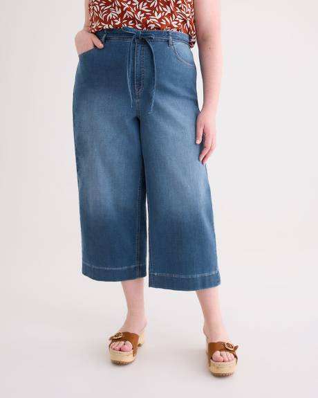 Responsible, High-Rise Wide-Leg Cropped Jeans - d/C JEANS