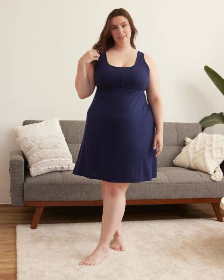 Ribbed Sleeveless Nightdress - ti Voglio