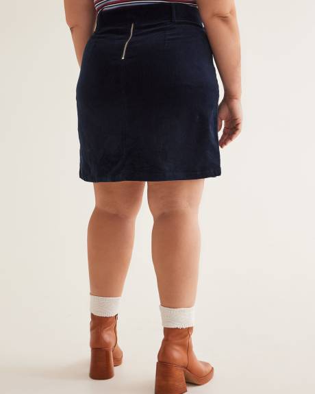Responsible, Corduroy Mini Skirt with Belt