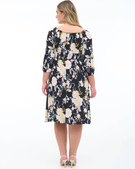 Robe tissée à manches trois-quarts - Addition Elle