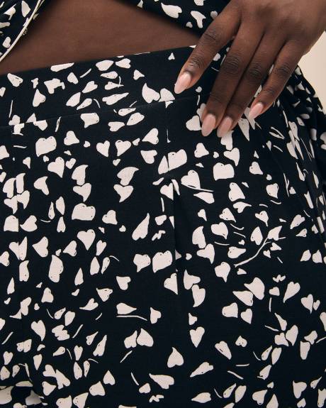 Pantalon de pyjama à motif de coeurs, tissu responsable - Collection Déesse