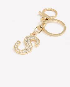 Golden Keychain / Bag Charm, Letter S