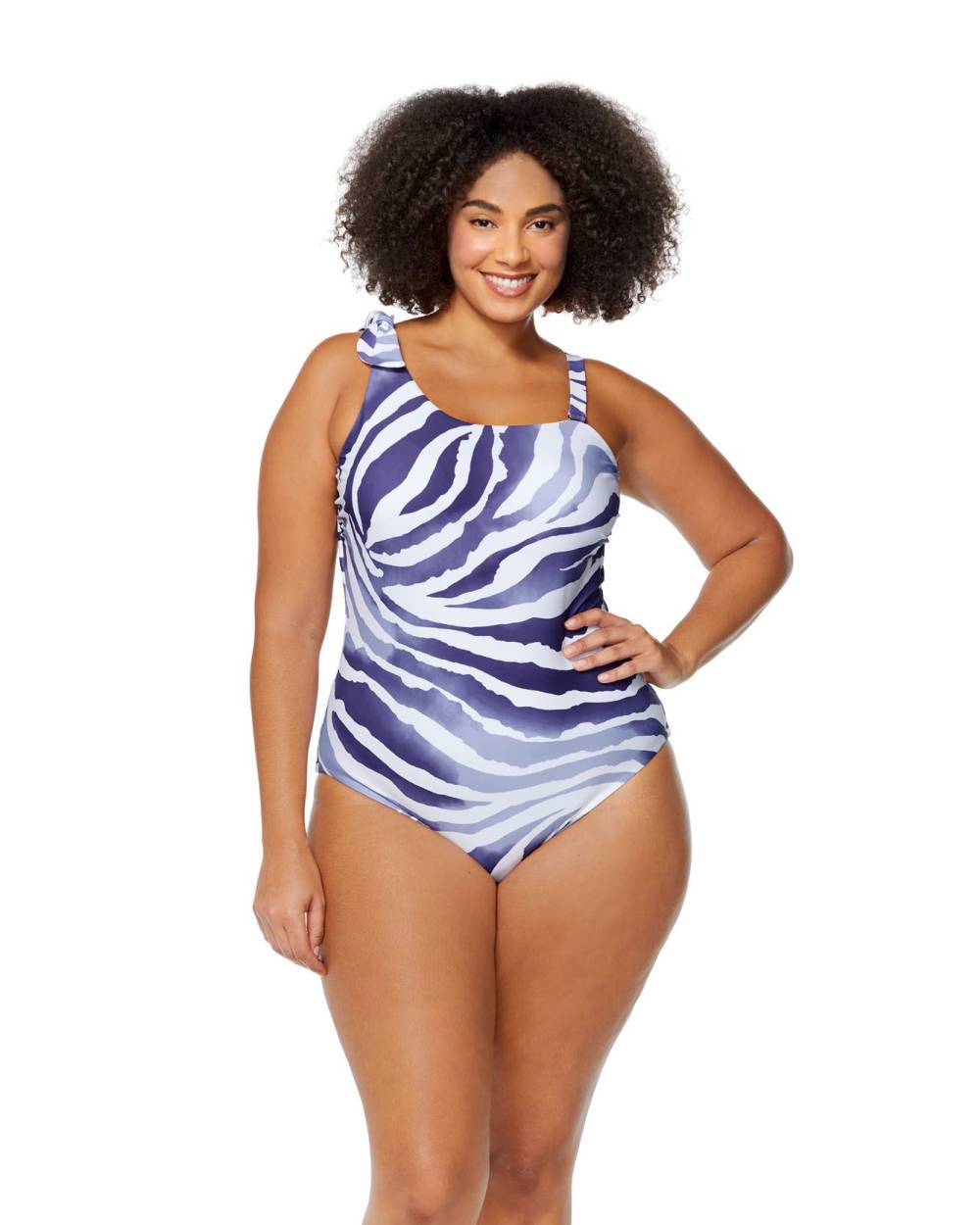 Zebra Print Marita One Piece Swimsuite Raisins Curve Penningtons