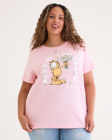 T-shirt License à manches courtes avec imprimé de Garfield