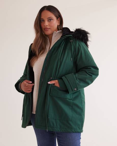 Responsible, Lined Parka Jacket with Removable Hood