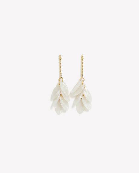 Boucles d'oreilles avec pendentifs de nacre