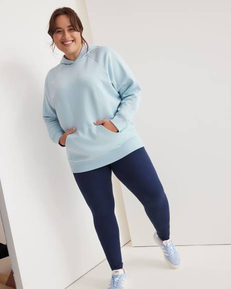 Fleece Boyfriend Hoodie, Light Blue - adidas