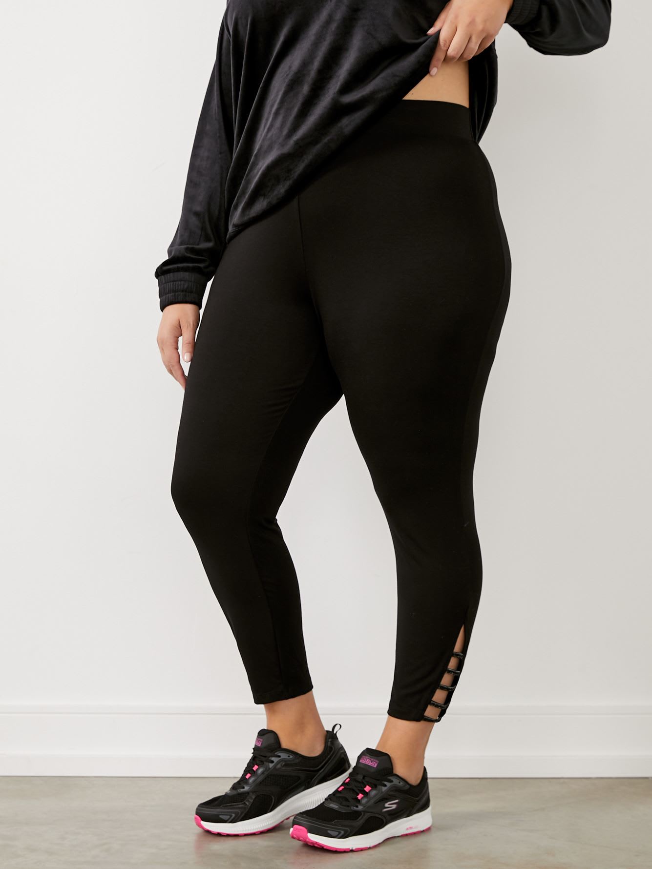 Fashion Cutout Leggings With Rhinestones In Every Story Penningtons