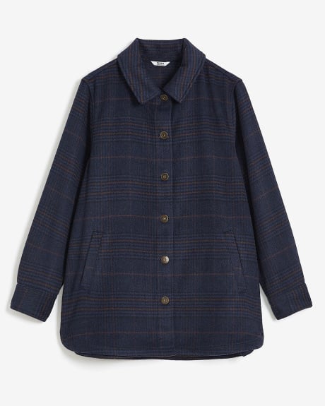 Plaid Buttoned-Down Shacket