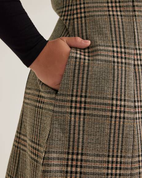 Sleeveless Plaid Knit Dress