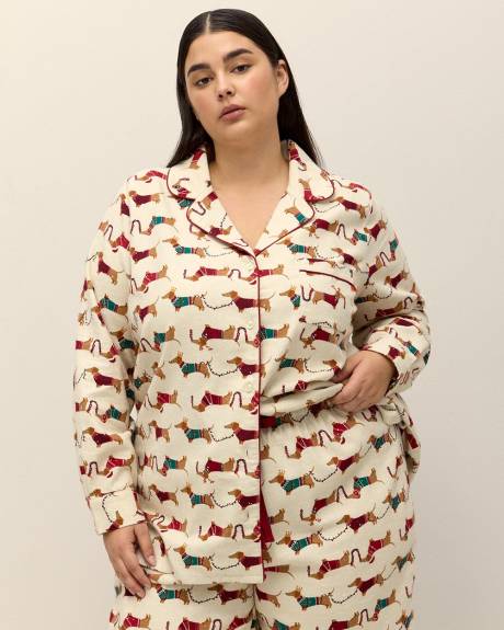 Holiday Teckel Flannel Pyjama Set - ti Voglio