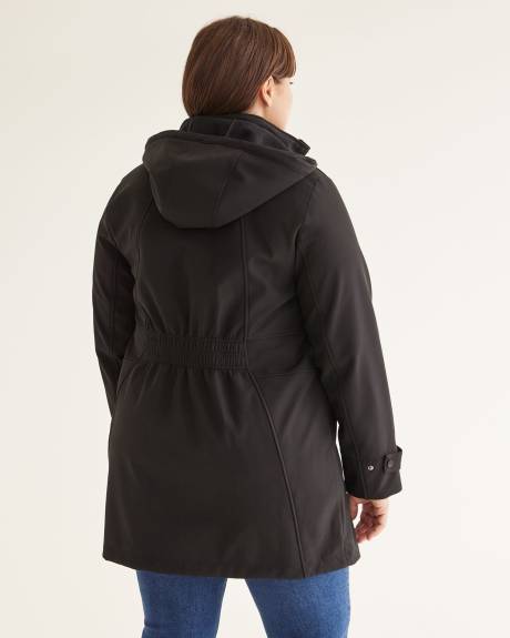 Manteau de ville en softshell avec capuchon