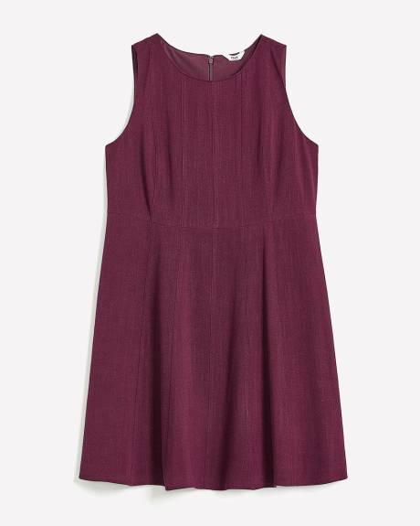 Sleeveless Fit and Flare Dress with Seam Details