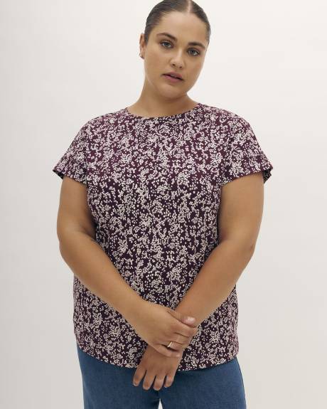 Cap-Sleeve Crewneck Tee - Addition Elle - PENN. Essentials
