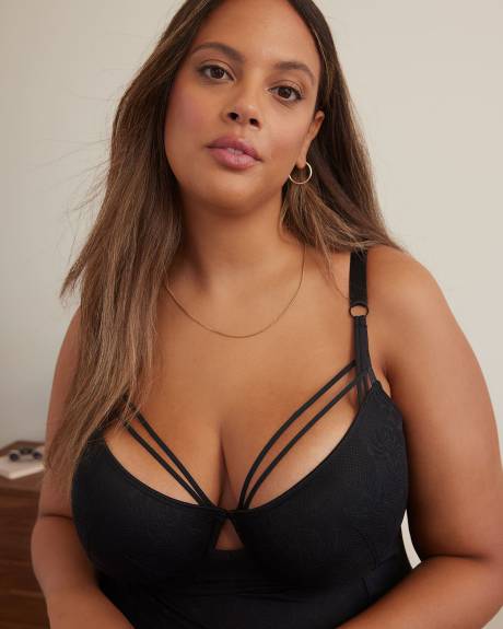 Sexy Black Underwire Lace Bodysuit - Déesse Collection