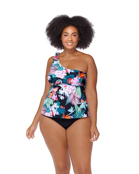 Printed Marita Tankini Top - Raisins Curve