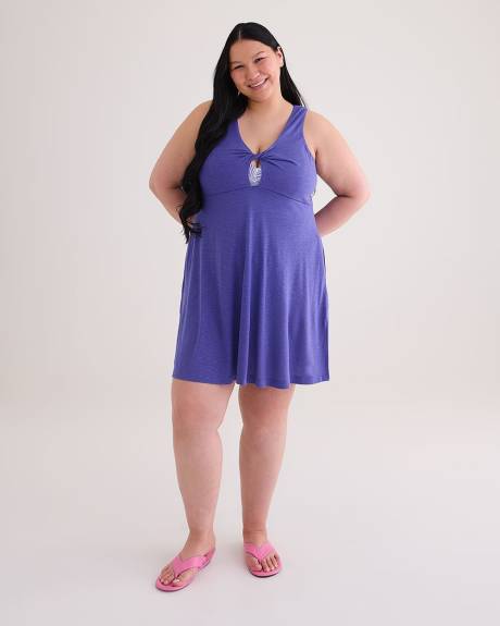 Robe couvre-maillot à encolure réversible avec détail noué