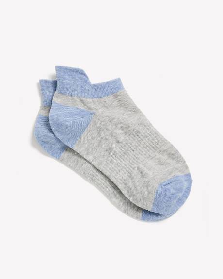 Ankle Socks with Heather Heel and Toe - Active Zone