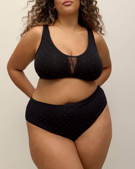 Culotte échancrée à motif pois avec boucle - ti Voglio