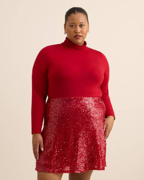 Red Long-Sleeve Knit Turtleneck - PENN. Essentials