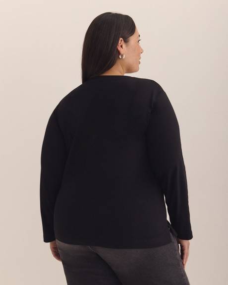 T-shirt à manches longues et col rond - Addition Elle - Essentiels PENN.