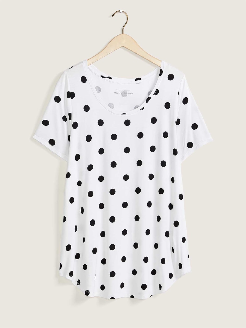 Modern-Fit Scooped Neck Printed Tee - In Every Story