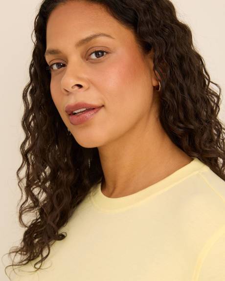 Chandail en molleton &agrave; manches longues, coupe boyfriend