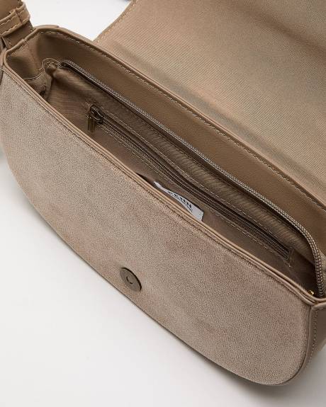 Sac à main équestre en faux suède