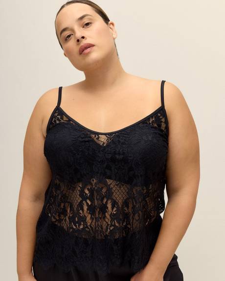 Sexy Black Lace Cami - Déesse Collection