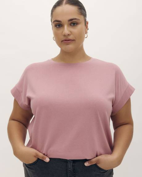 Cap-Sleeve Crewneck Tee - Addition Elle - PENN. Essentials