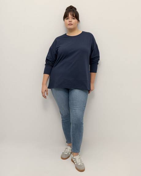 Haut tunique à col rond en tricot français - Active Zone