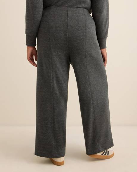 Pull-On Wide-Leg Knit Pant