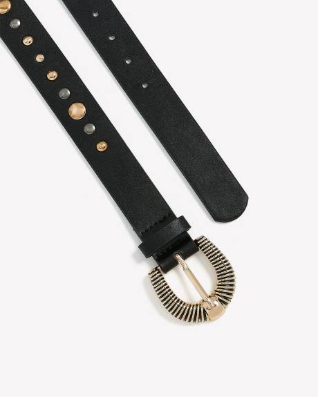 Ceinture noire cloutée