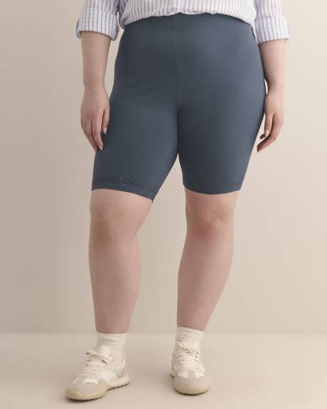 Bike Short Legging with Embroidered Hem - PENN. Essentials