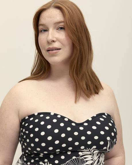 Shirred Bandini Tankini Top - Bleu by Rod Beattie
