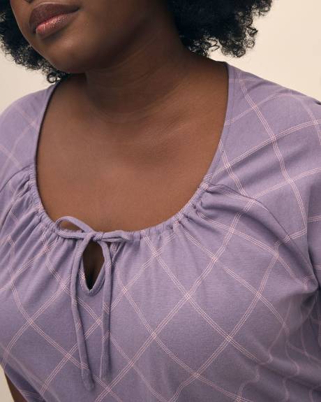 Sleeveless Night Dress with Neck Tie - ti Voglio