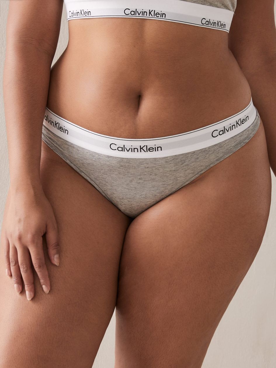 Culotte tanga en mélange de coton - Calvin Klein