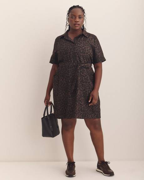 Leopard-Print Utility Dress - Addition Elle