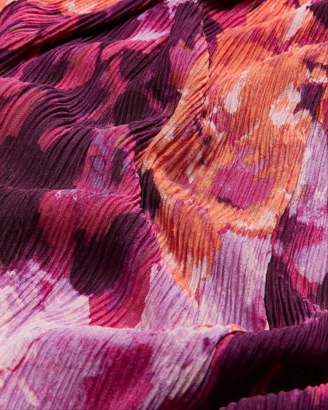 Robe imprimée à col carré avec découpe au dos - Addition Elle