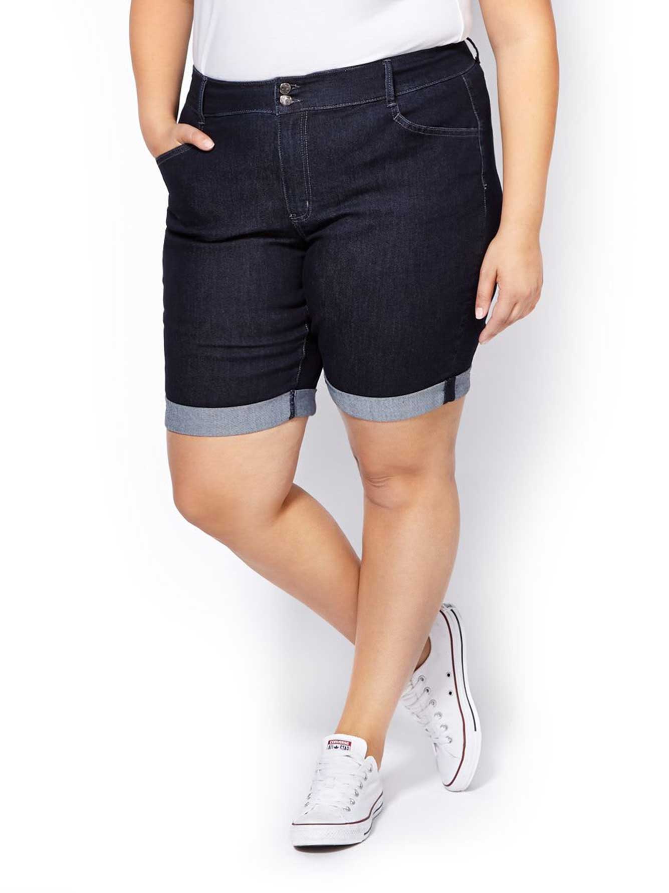 d/c JEANS Slightly Curvy Fit Denim Bermuda Short Penningtons
