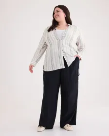 Wide-Leg Pant with Drawstring