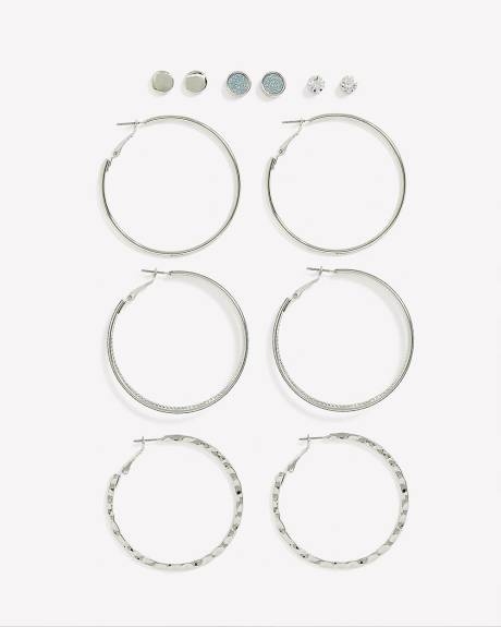 Boucles d'oreilles couvertes de papier scintillant, ens. de 6
